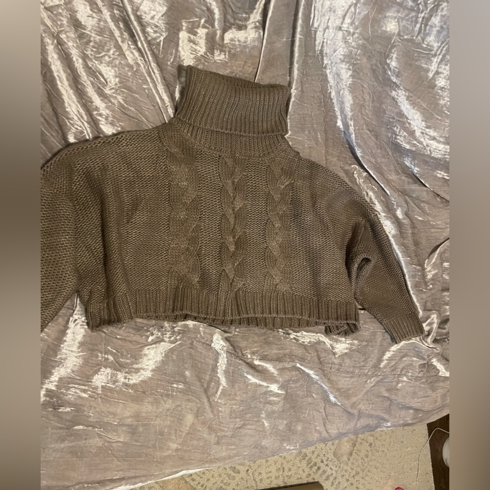 Jack by BB Dakota cropped turtleneck sweater